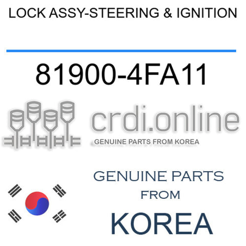 LOCK ASSY-STEERING & IGNITION [ORIGINAL] 81900-4FA11 819004FA11 81900 4FA11