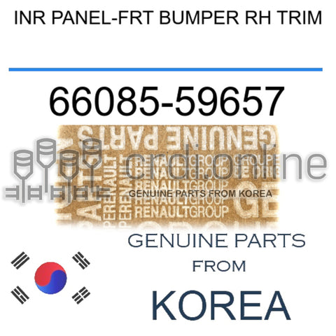INR PANEL-FRT BUMPER RH TRIM [ORIGINAL] 66085-59657 6608559657 66085 59657