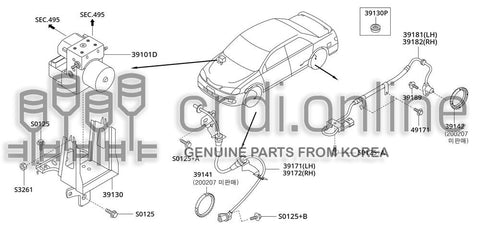 SENSOR ASSY-ANTISKIDREAR RH 39182-31701 3918231701 39182 31701