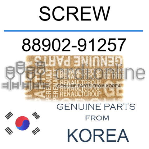 SCREW [ORIGINAL] 88902-91257 8890291257 88902 91257