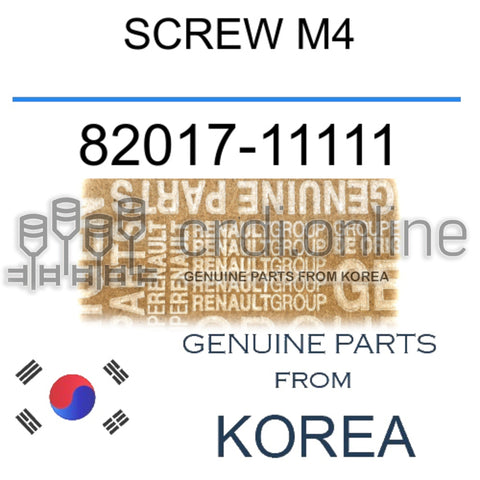 SCREW M4 [ORIGINAL] 82017-11111 8201711111 82017 11111