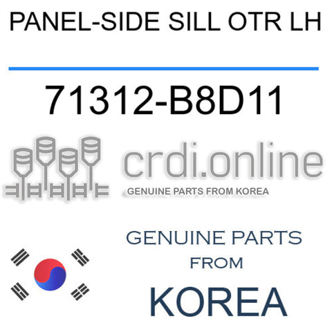 PANEL-SIDE SILL OTR LH [ORIGINAL] 71312-B8D11 71312B8D11 71312 B8D11