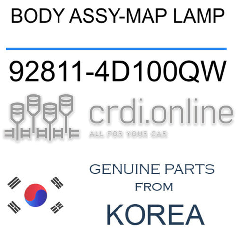 BODY ASSY-MAP LAMP 92811-4D100QW 928114D100QW 92811 4D100QW