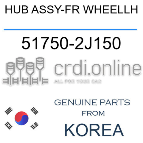 HUB ASSY-FR WHEELLH [ORIGINAL] 51750-2J150 517502J150 51750 2J150