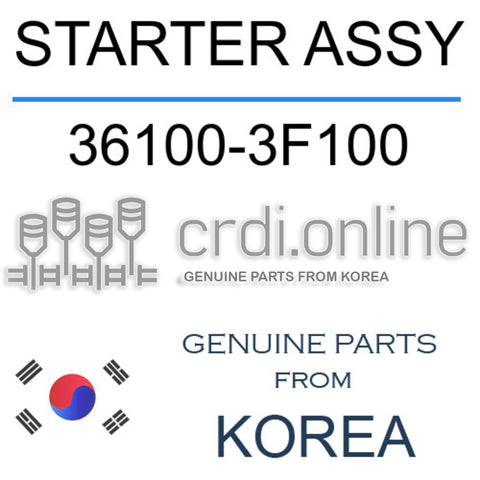 STARTER ASSY [ORIGINAL] 36100-3F100 361003F100 36100 3F100