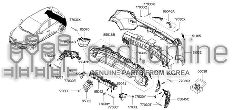 BRACKET-REAR BUMPERUPPER LH 85045-6409R 850456409R 85045 6409R
