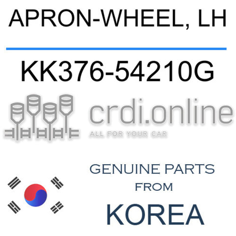 APRON-WHEEL, LH KK376-54210G KK37654210G KK376 54210G