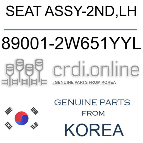 SEAT ASSY-2ND,LH [ORIGINAL] 89001-2W651YYL 890012W651YYL 89001 2W651YYL