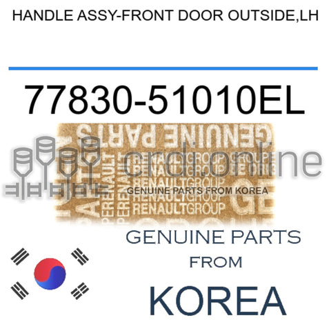 HANDLE ASSY-FRONT DOOR OUTSIDE,LH [ORIGINAL] 77830-51010EL 7783051010EL 77830 51010EL