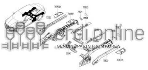 CLOSING PLATE-RR OTR RH WHEEL HOUSE RR 767K6-5204R 767K65204R 767K6 5204R