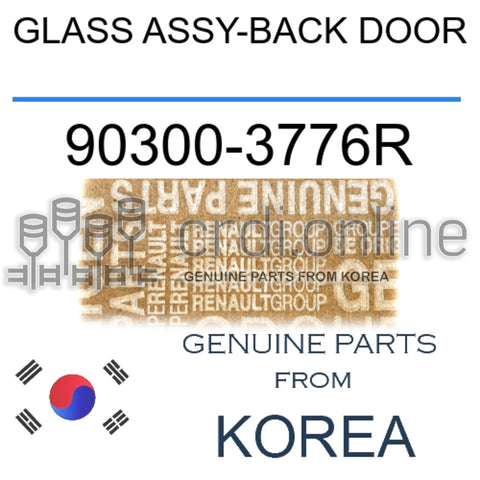 GLASS ASSY-BACK DOOR [ORIGINAL] 90300-3776R 903003776R 90300 3776R
