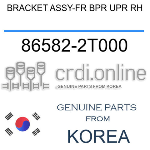 BRACKET ASSY-FR BPR UPR RH 86582-2T000 865822T000 86582 2T000