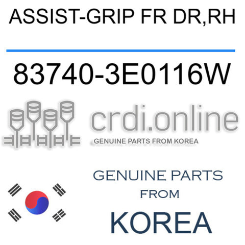 ASSIST-GRIP FR DR,RH 83740-3E0116W 837403E0116W 83740 3E0116W