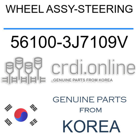 WHEEL ASSY-STEERING [ORIGINAL] 56100-3J7109V 561003J7109V 56100 3J7109V