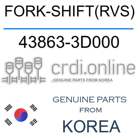FORK-SHIFT(RVS) [ORIGINAL] 43863-3D000 438633D000 43863 3D000