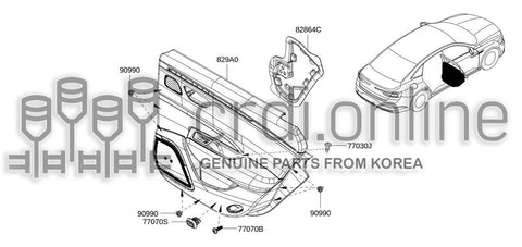 STRIP-REAR DOOR SEALRH 82864-6031R 828646031R 82864 6031R