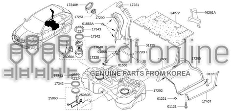 BAND ASSY-FUEL TANK MOUNTINGLH 17407-JY00A 17407JY00A 17407 JY00A