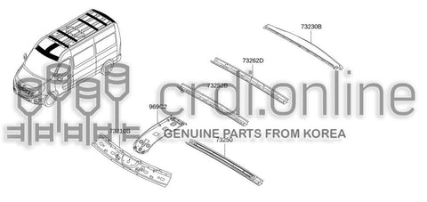 BAR-CENTER REAR CROSS ROOF 73262-6354R 732626354R 73262 6354R