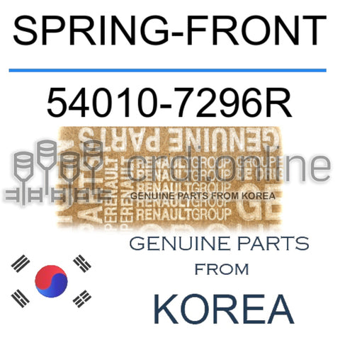 SPRING-FRONT [ORIGINAL] 54010-7296R 540107296R 54010 7296R