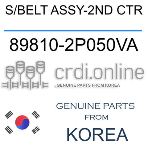 S/BELT ASSY-2ND CTR [ORIGINAL] 89810-2P050VA 898102P050VA 89810 2P050VA