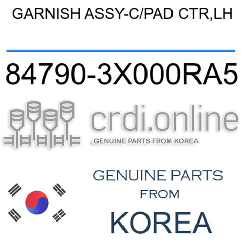 GARNISH ASSY-C/PAD CTR,LH 84790-3X000RA5 847903X000RA5 84790 3X000RA5