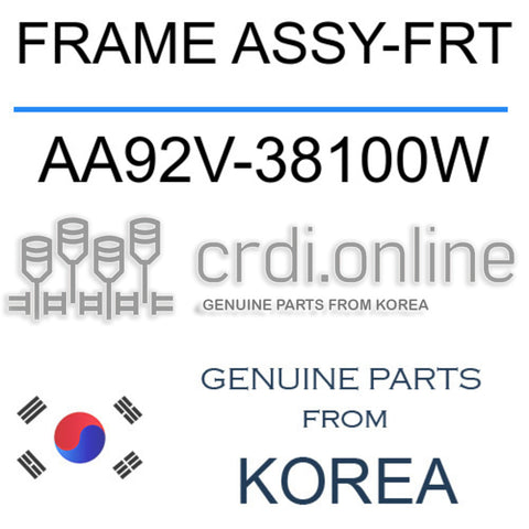 FRAME ASSY-FRT [ORIGINAL] AA92V-38100W AA92V38100W AA92V 38100W