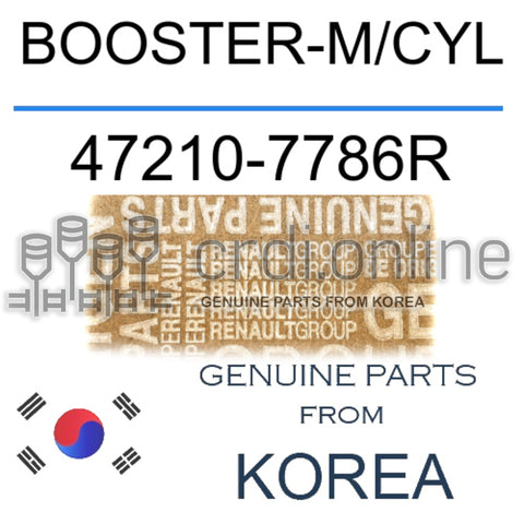 BOOSTER-M/CYL [ORIGINAL] 47210-7786R 472107786R 47210 7786R