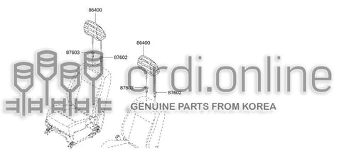 HEADREST ASSY-FRONT SEAT 86450-1952R 864501952R 86450 1952R