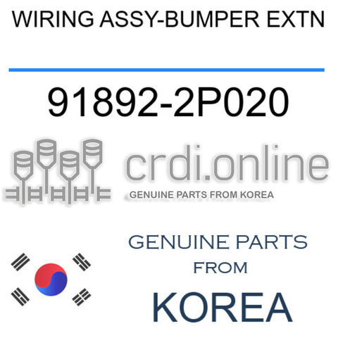 WIRING ASSY-BUMPER EXTN [ORIGINAL] 91892-2P020 918922P020 91892 2P020