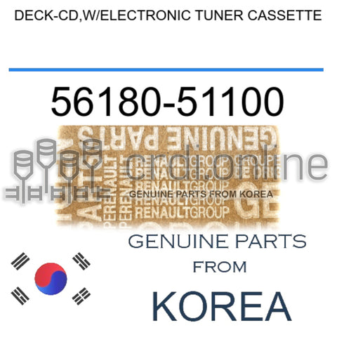 DECK-CD,W/ELECTRONIC TUNER CASSETTE [ORIGINAL] 56180-51100 5618051100 56180 51100