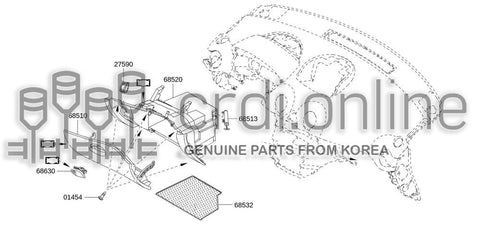 DAMPER ASSY-GLOVE BOX 68513-JY00A 68513JY00A 68513 JY00A