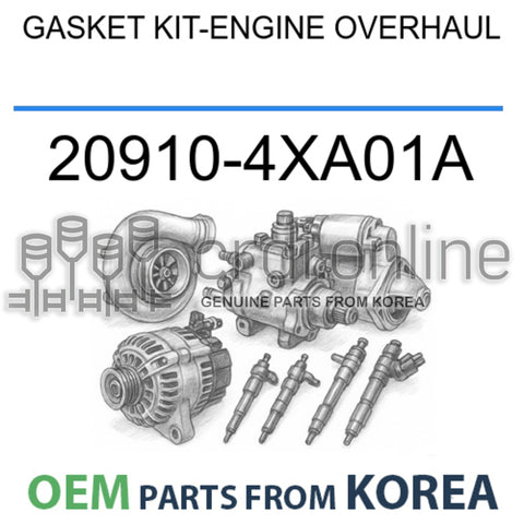 [OEM] GASKET KIT-ENGINE OVERHAUL 20910-4XA01A 209104XA01A 20910 4XA01A