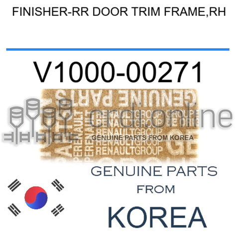 FINISHER-RR DOOR TRIM FRAME,RH [ORIGINAL] V1000-00271 V100000271 V1000 00271