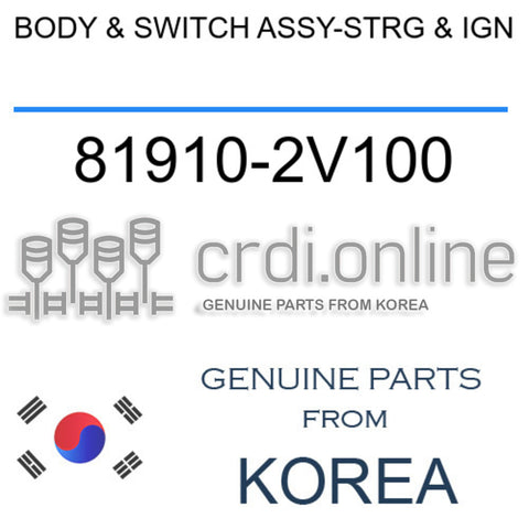 BODY & SWITCH ASSY-STRG & IGN 81910-2V100 819102V100 81910 2V100