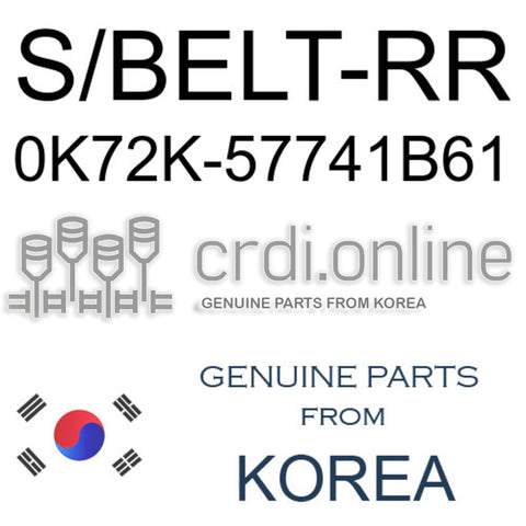 S/BELT-RR [ORIGINAL] 0K72K-57741B61 0K72K57741B61 0K72K 57741B61