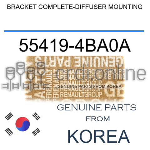 BRACKET COMPLETE-DIFFUSER MOUNTING [ORIGINAL] 55419-4BA0A 554194BA0A 55419 4BA0A