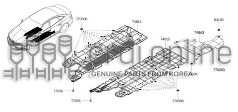 COVER-FLOOR UNDERRH 74814-3546R 748143546R 74814 3546R
