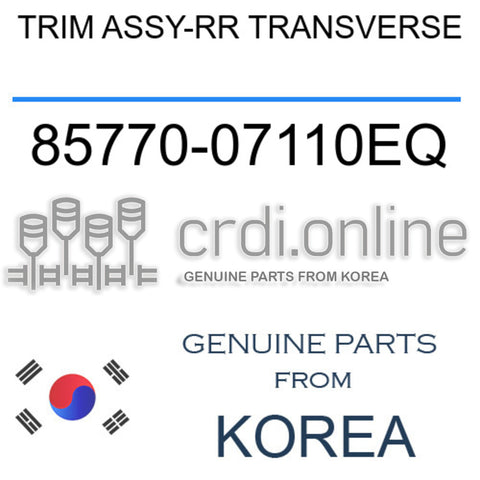 TRIM ASSY-RR TRANSVERSE [ORIGINAL] 85770-07110EQ 8577007110EQ 85770 07110EQ