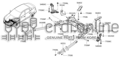 ABSORBER ASSY-SHOCK FR SUSP MBR RH 56110-5063R 561105063R 56110 5063R