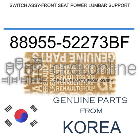 SWITCH ASSY-FRONT SEAT POWER LUMBAR SUPPORT [ORIGINAL] 88955-52273BF 8895552273BF 88955 52273BF