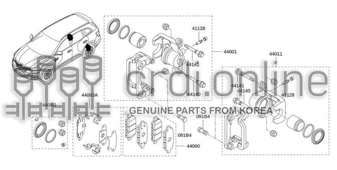 PAD KIT-REAR BRAKE 44060-5435R 440605435R 44060 5435R
