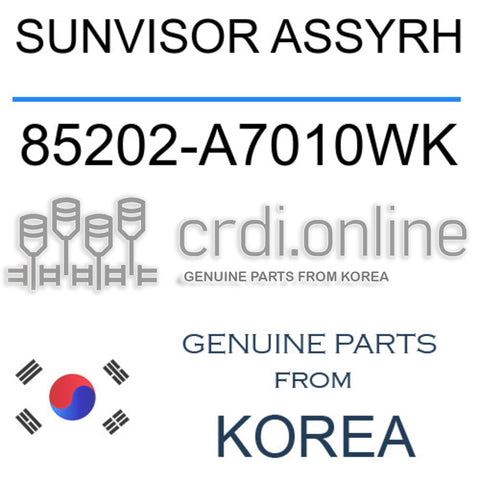 SUNVISOR ASSYRH [ORIGINAL] 85202-A7010WK 85202A7010WK 85202 A7010WK