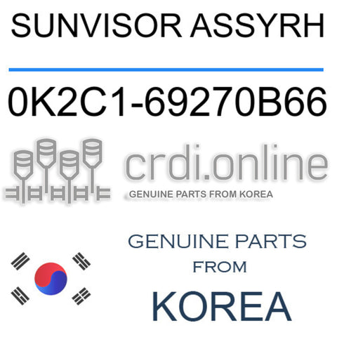 SUNVISOR ASSYRH [ORIGINAL] 0K2C1-69270B66 0K2C169270B66 0K2C1 69270B66