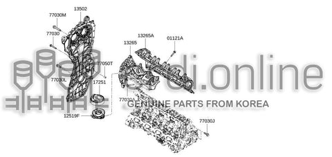 BOLT-CAMSHAFT BRACKET [ORIGINAL] 77030-02662 7703002662 77030 02662