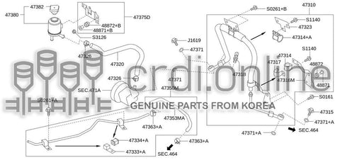 TUBE ASSY-POWER STEERING 47350-52000 4735052000 47350 52000
