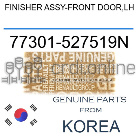 FINISHER ASSY-FRONT DOOR,LH [ORIGINAL] 77301-527519N 77301527519N 77301 527519N