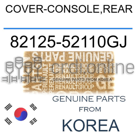 COVER-CONSOLE,REAR [ORIGINAL] 82125-52110GJ 8212552110GJ 82125 52110GJ