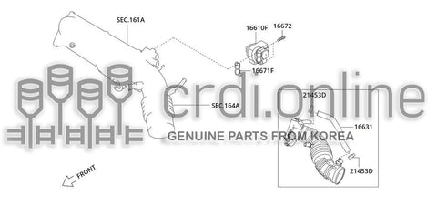 HOSE-AIR 16631-12950 1663112950 16631 12950