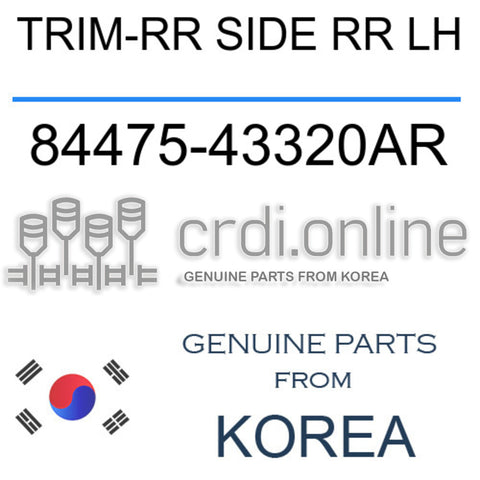 TRIM-RR SIDE RR LH [ORIGINAL] 84475-43320AR 8447543320AR 84475 43320AR