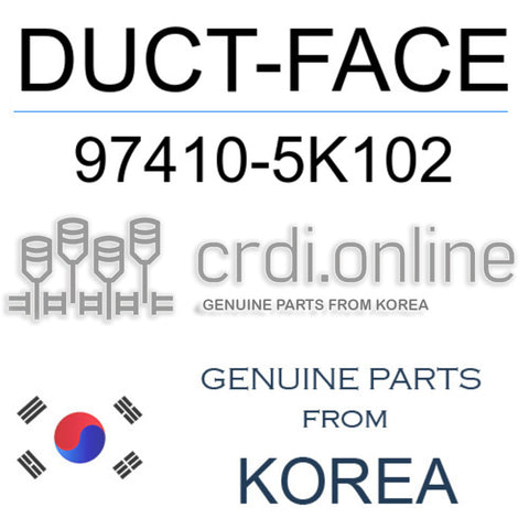 DUCT-FACE [ORIGINAL] 97410-5K102 974105K102 97410 5K102